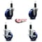 Service Caster 4'' Solid Poly Wheel Swivel 1-1/4'' Expanding Stem Caster Set 2 Brakes, 4PK SCC-EX20S414-SPUS-2-TLB-2-114 - alternate 3